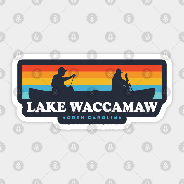 Lake Waccamaw North Carolina Canoe Lake Waccamaw Sticker TeePublic